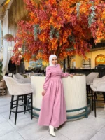 Pink Long-Sleeve Dress