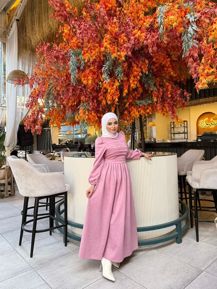 Pink Long-Sleeve Dress