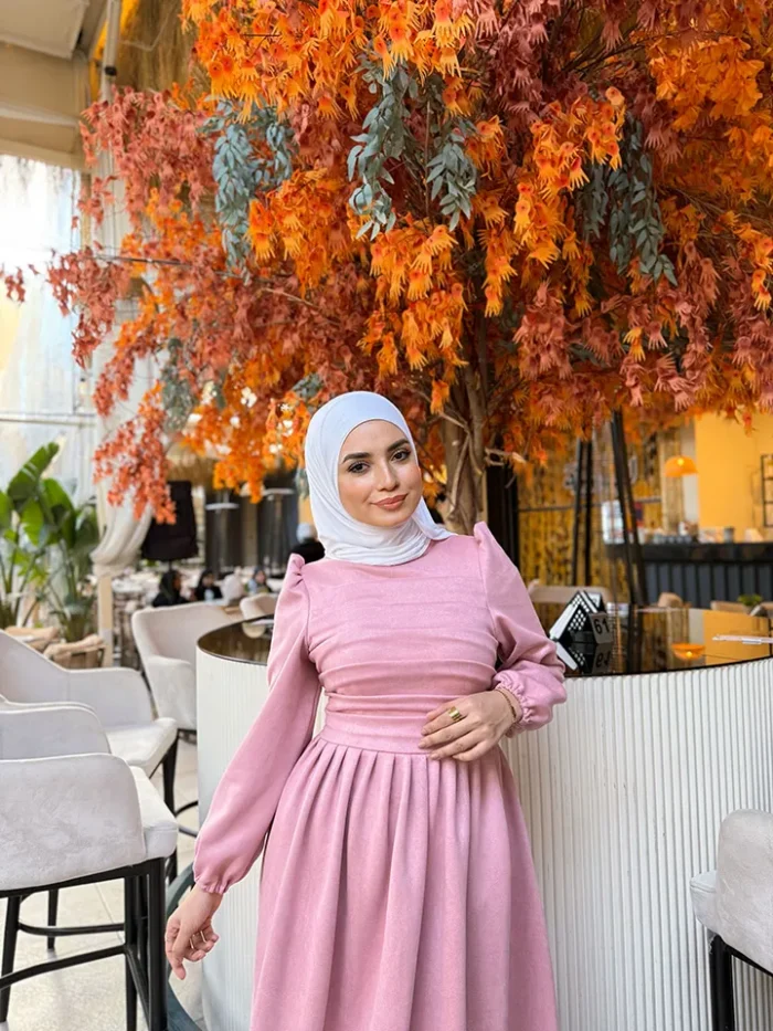 Pink Long-Sleeve Dress