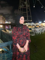 Red dress chiffon - Image 2