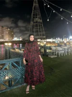 Red dress chiffon - Image 4