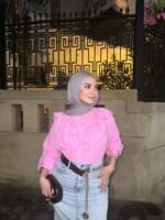 Pink crinkle blouse 🌸